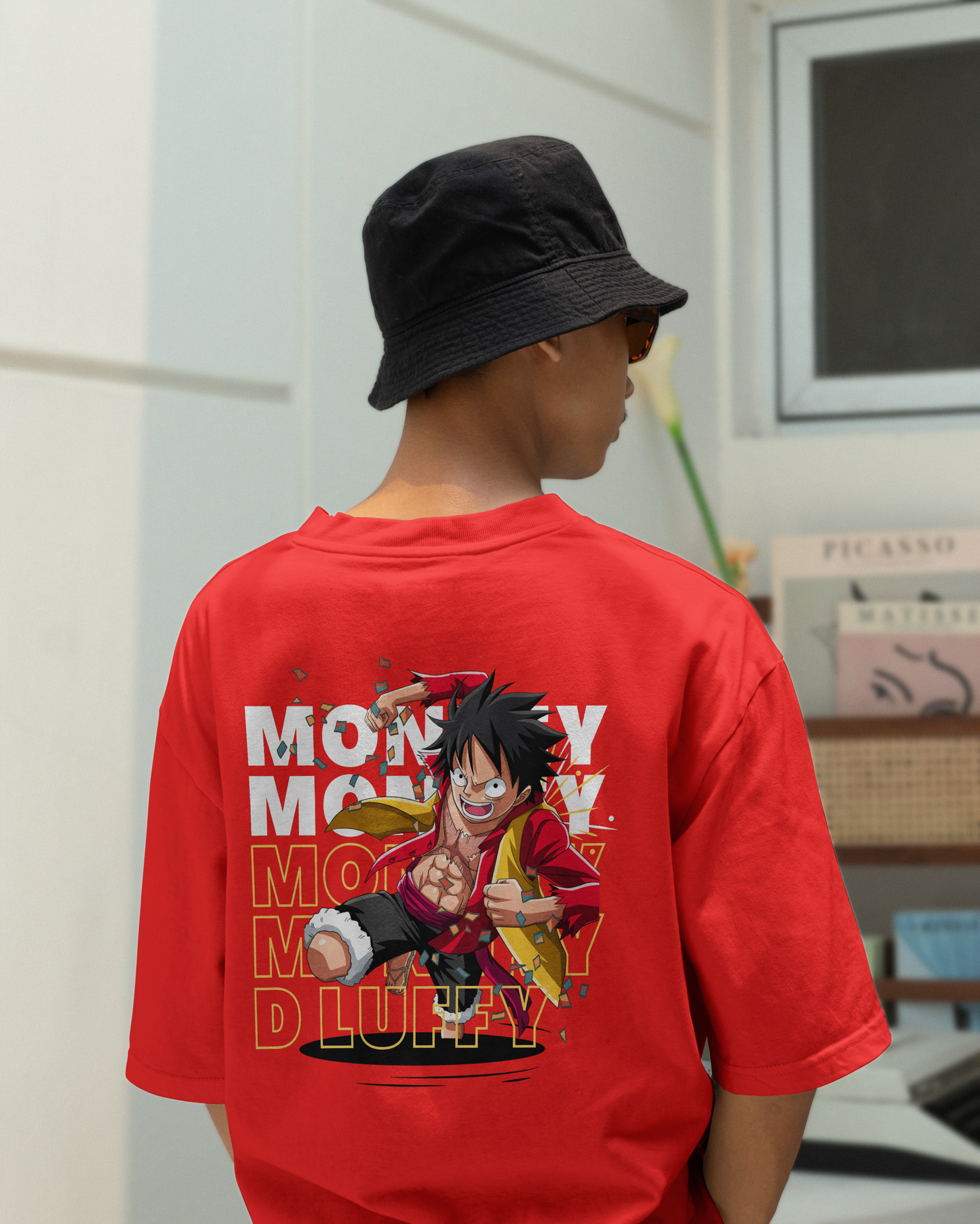 Monkey D Luffy Pirate Warrior Anime Oversized T-Shirt