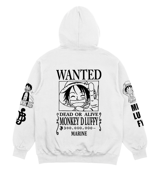 Wanted Monkey D Luffy Anime Unisex Hoodie