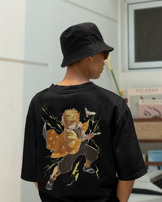 Zenitsu Demon Slayer Anime Oversized T-Shirt