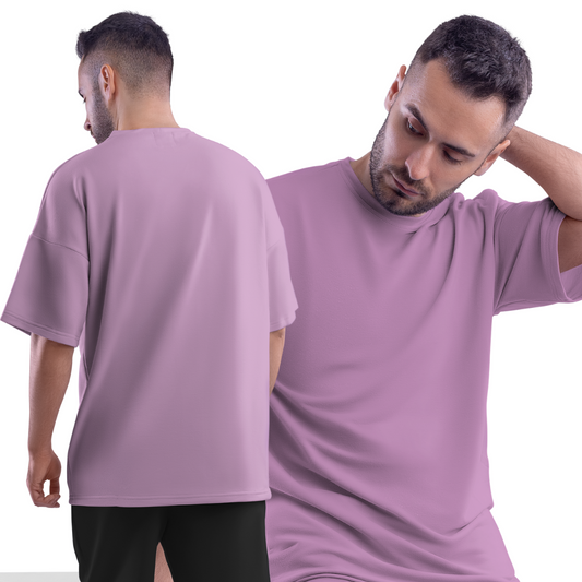 Lavender Solid Oversized T-Shirt