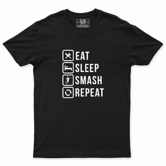 Eat sleep smash repeat Sports Unisex Designer T-shirt