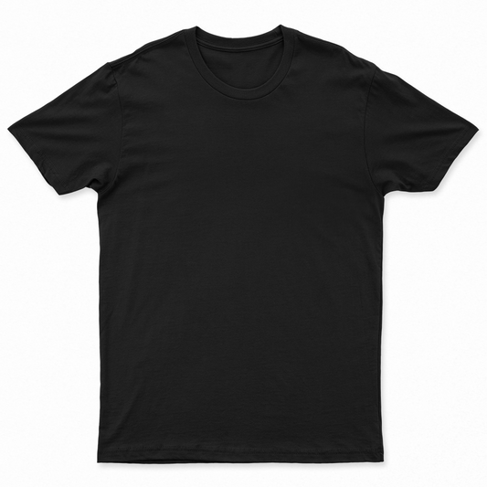 Black Unisex Solid T-shirt