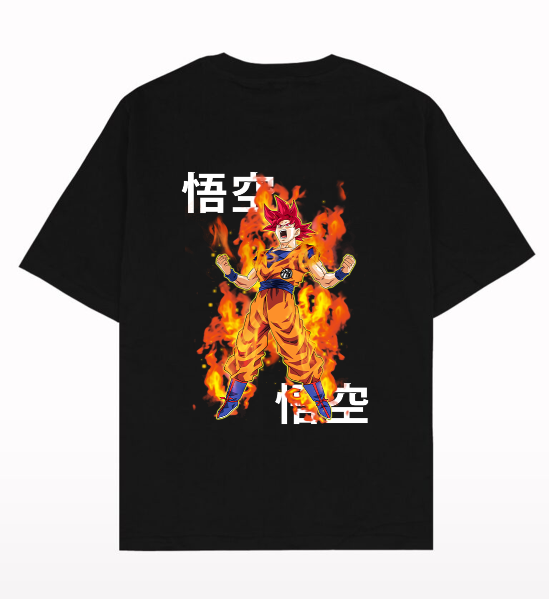 Goku Power Anime Oversized T-Shirt