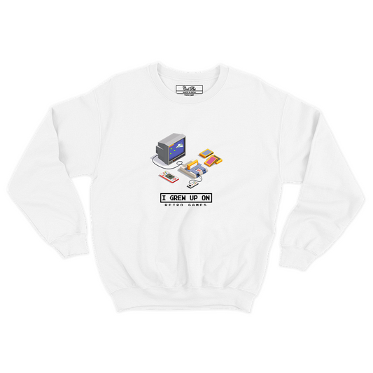 Grew up on gaming Unisex Designer Sweatshirt