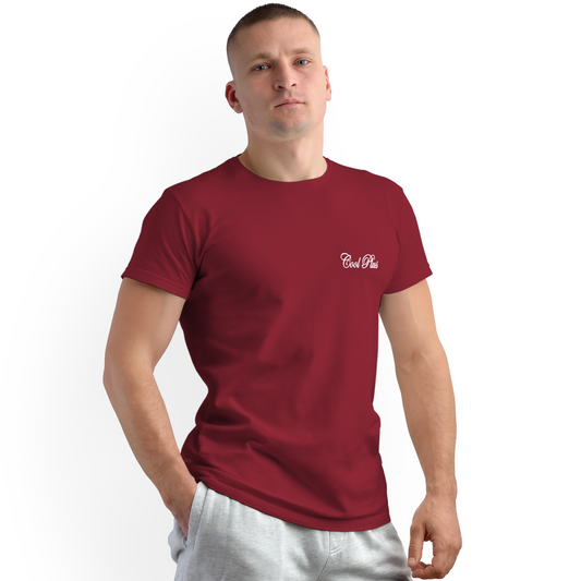 CoolPlus Maroon Unisex Solid T-shirt