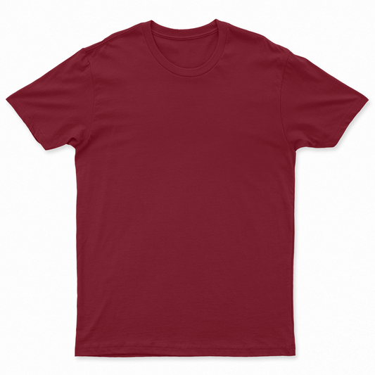 Maroon Unisex Solid T-shirt
