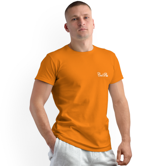 CoolPlus Orange Unisex Solid T-shirt