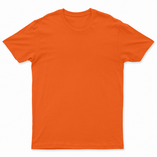 Orange Unisex Solid T-shirt