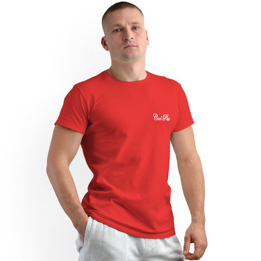 CoolPlus Red Unisex Solid T-shirt