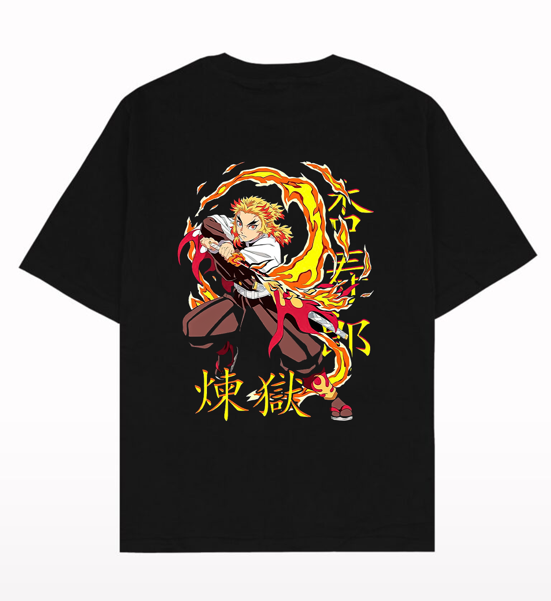 Rengoku Kyojuro Demon Slayer Anime Oversized T-Shirt