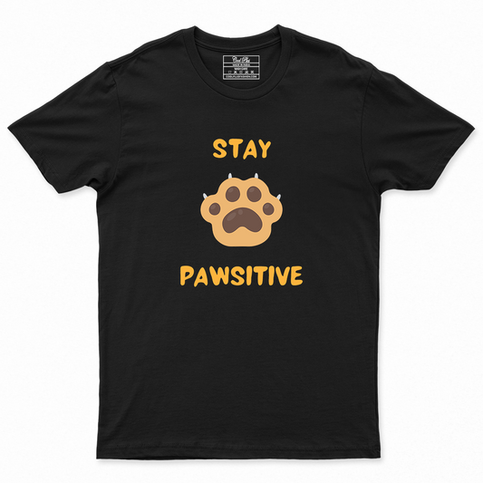 Stay pawsitive Unisex Designer T-shirt