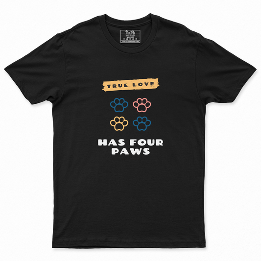 True love has four paws Unisex Designer T-shirt