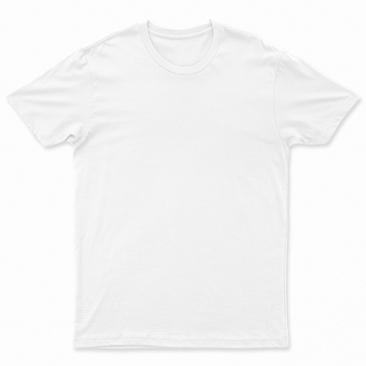 White Unisex Solid T-shirt
